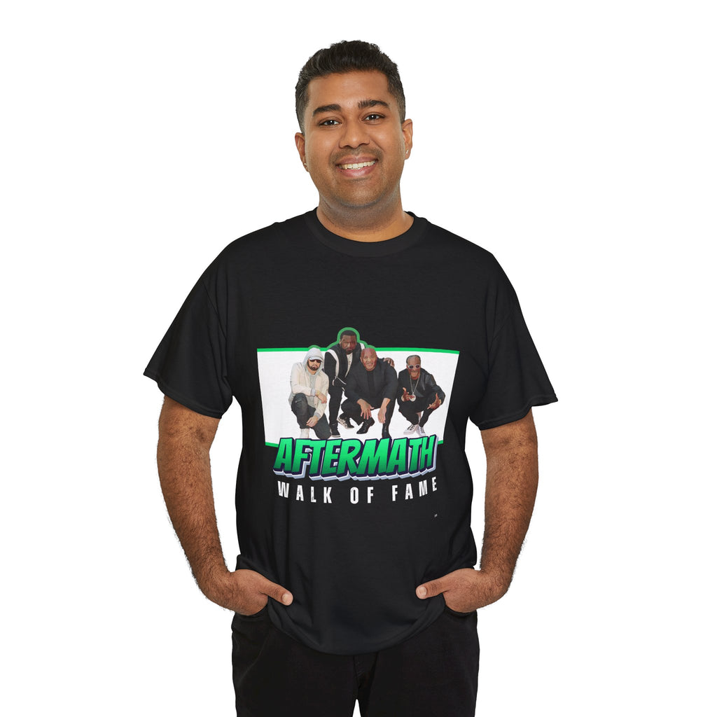 Em, Dre, Snoop, 50 - Unisex Heavy Cotton Tee - "Aftermath" Walk of Fame Graphic Tee