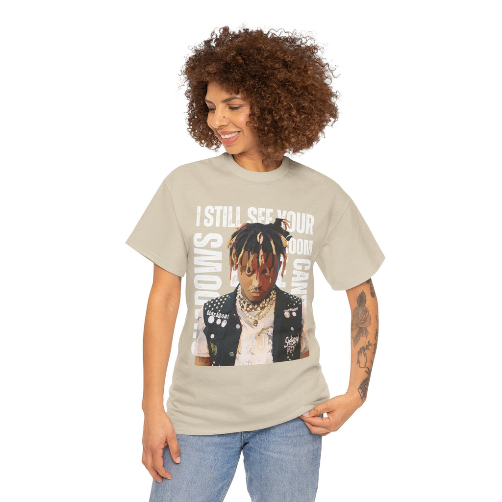 Juice WRLD Cartoon Design Tee — "I Still See Your Shadows in my Room" Graphic Shirt