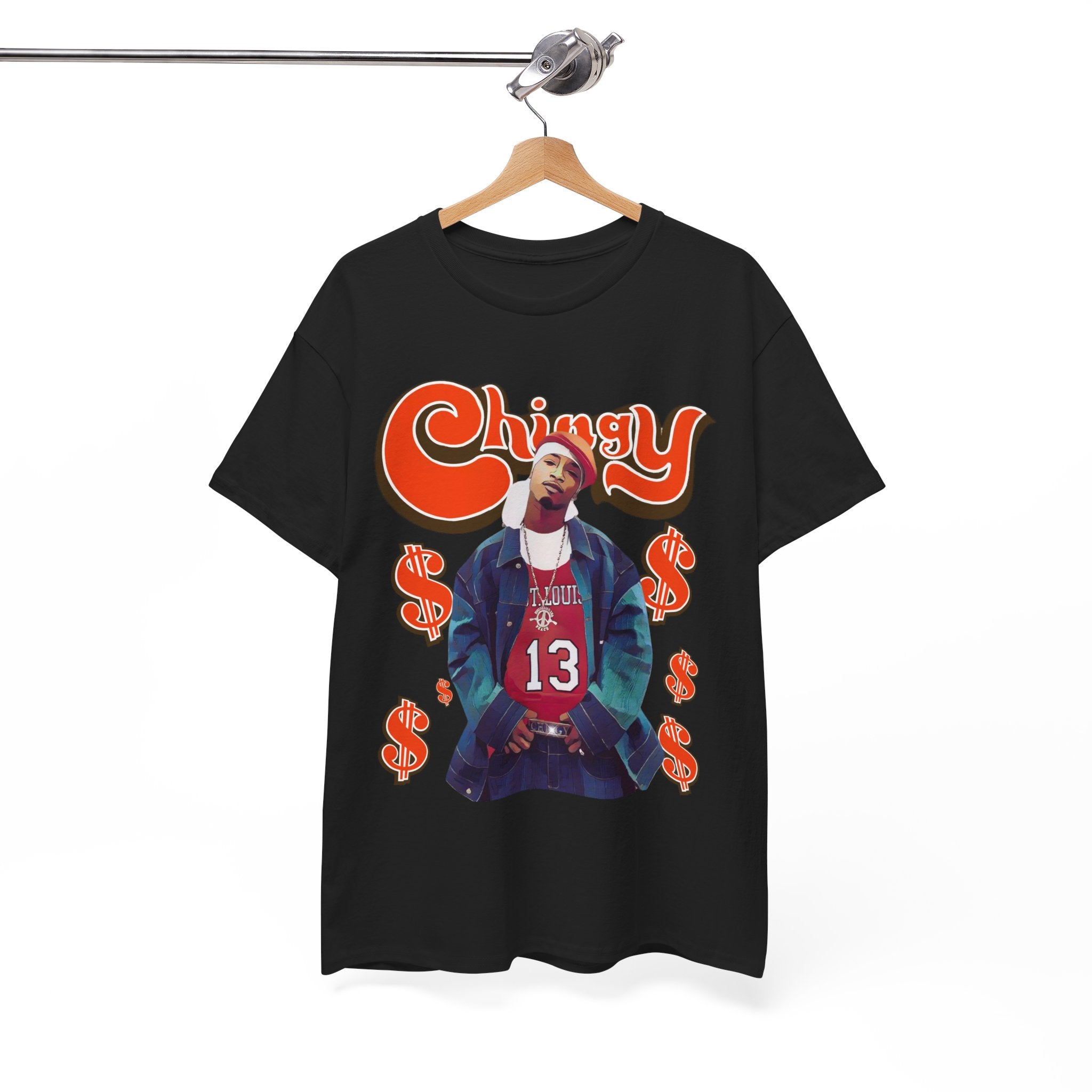 Chingy Retro Rap Tee — "Chingy" Graphic Shirt with Dollar Sign Motif