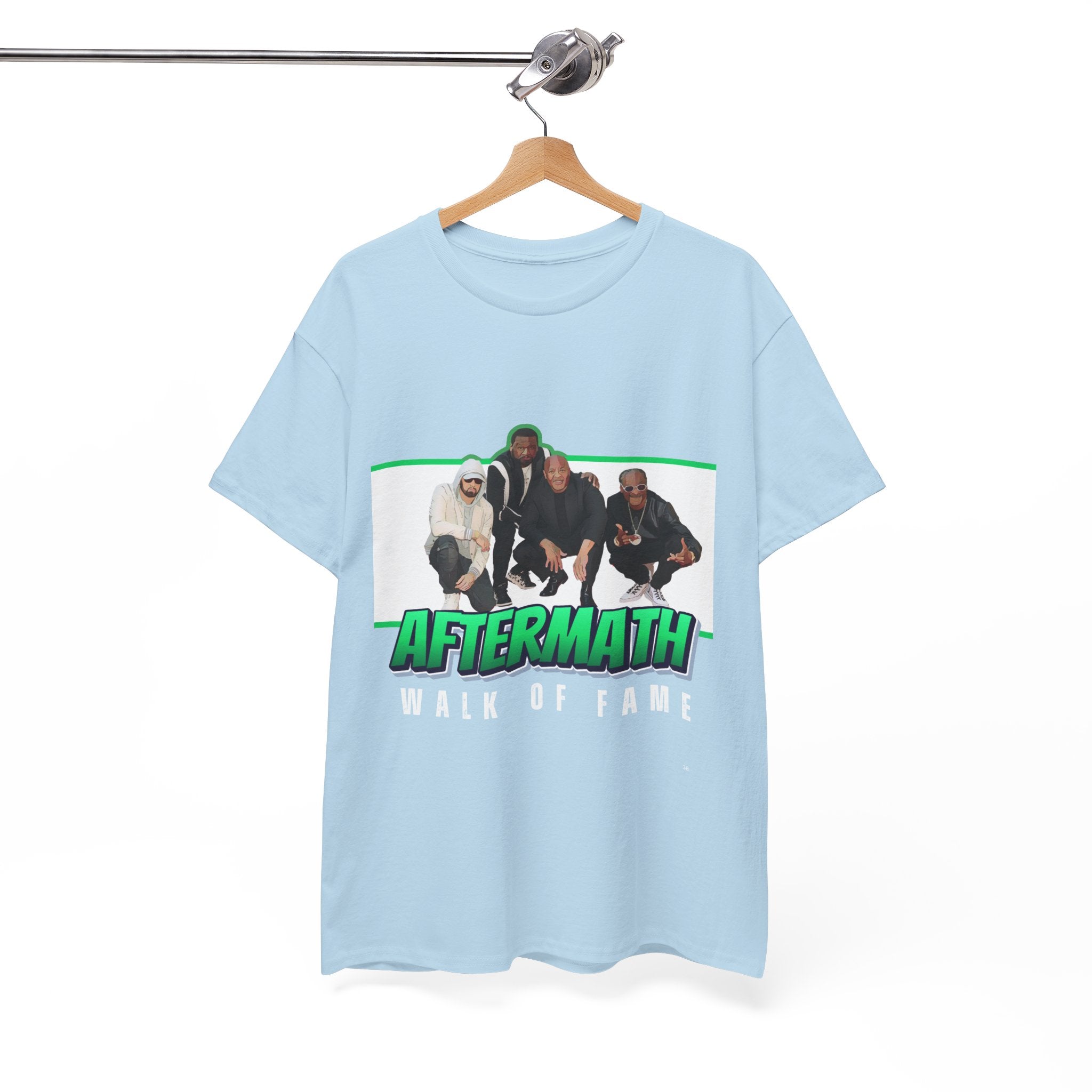 Em, Dre, Snoop, 50 - Unisex Heavy Cotton Tee - "Aftermath" Walk of Fame Graphic Tee