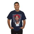 Pac Graphic Photo Tee with Keep Your Head Up Lyrics Text