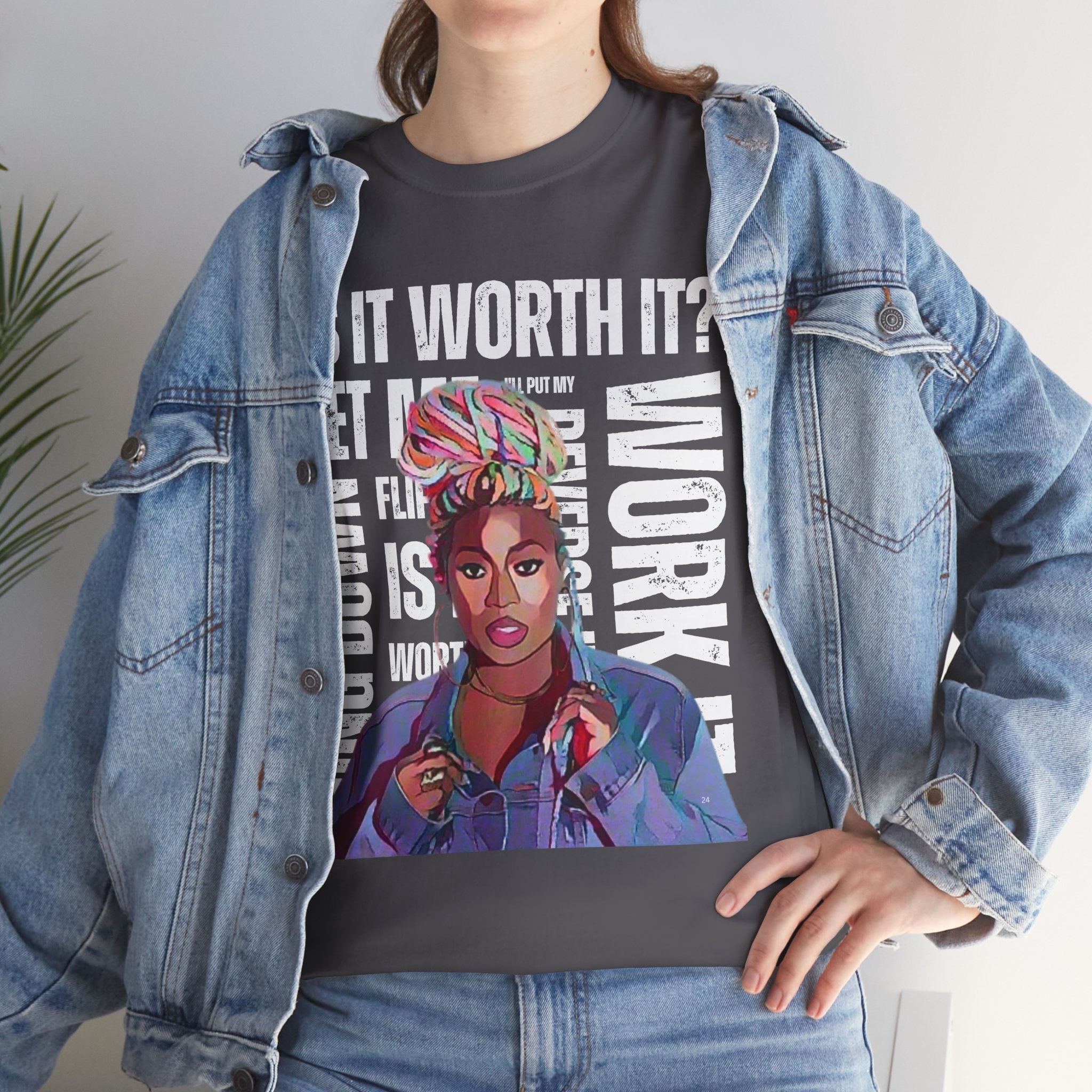 Missy Elliot Graphic Tee — “Is It Worth It? Let me Work It”