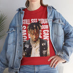 Juice WRLD Cartoon Design Tee — "I Still See Your Shadows in my Room" Graphic Shirt