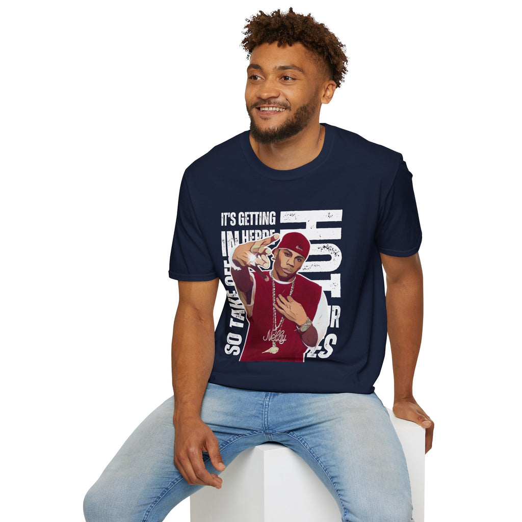 Nelly Hip-Hop Graphic T-Shirt – “It’s Getting Hot In Here” Rap Cartoon GraphicTee