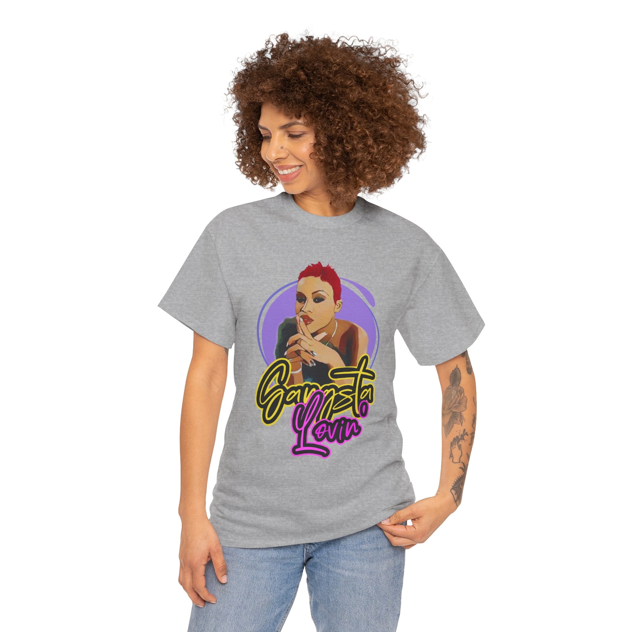 Eve T-Shirt — Gangsta Lovin' Graphic Cartoon Tee (Retro Rap Portrait)