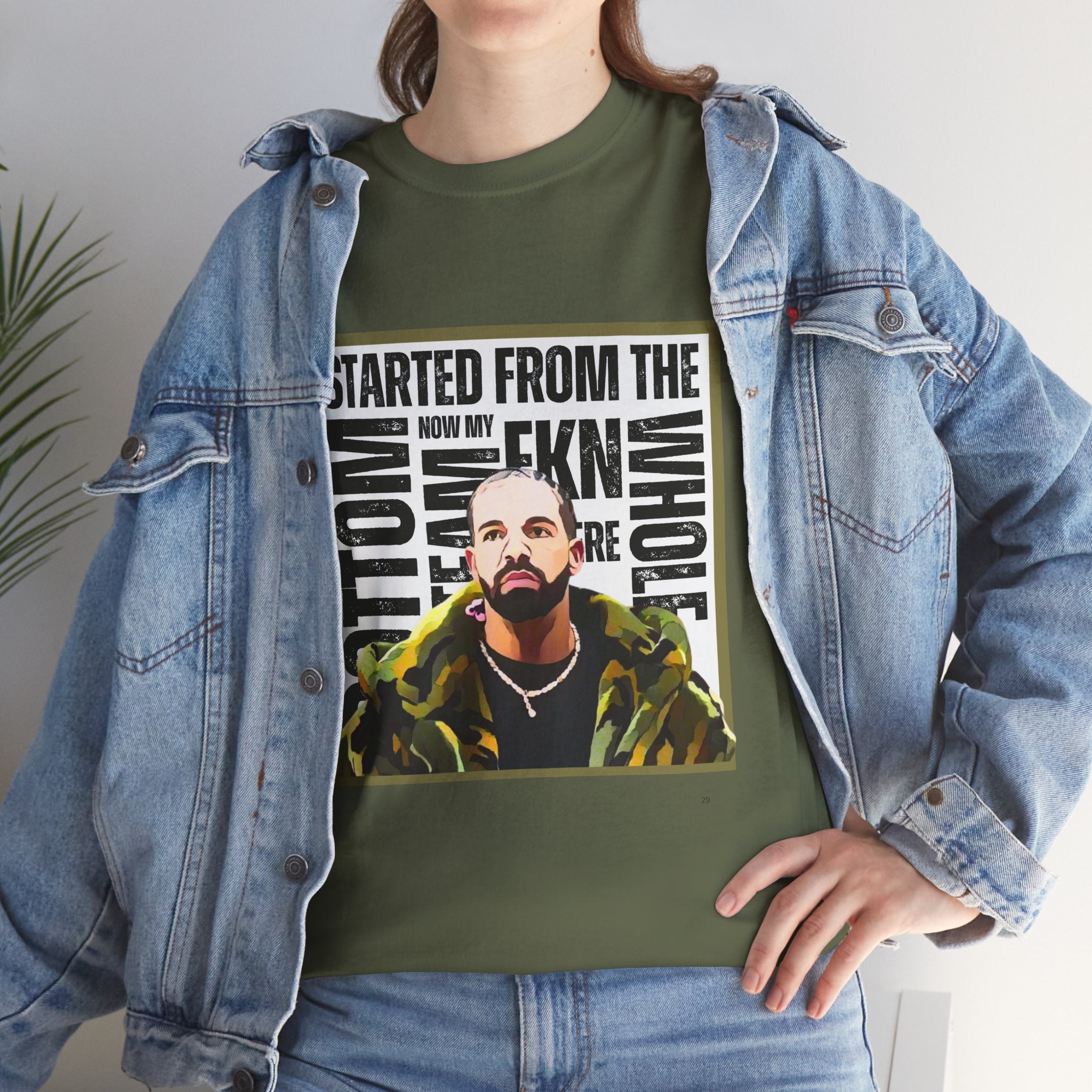 Drake "Started From The Bottom" Graphic Cartoon Tee