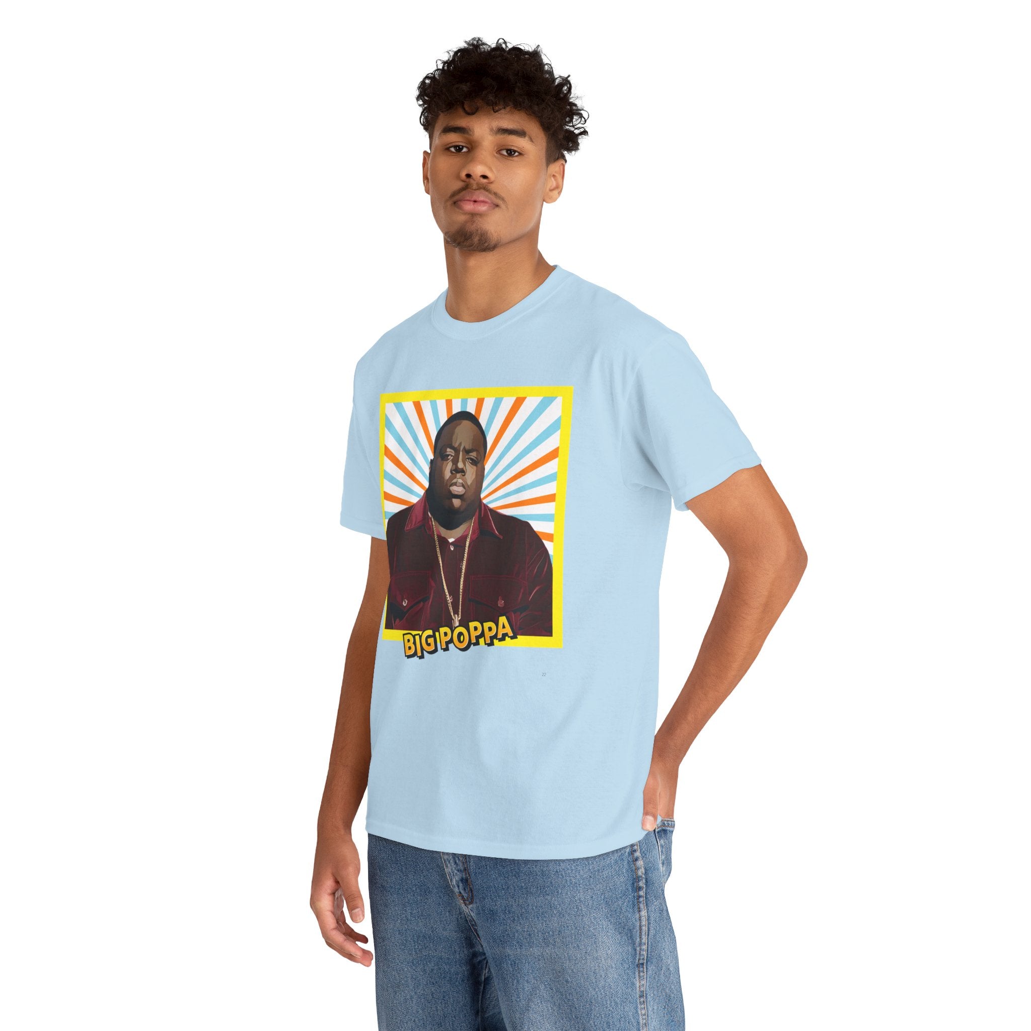 Graphic Tee — "Big Poppa" Retro Portrait T-Shirt
