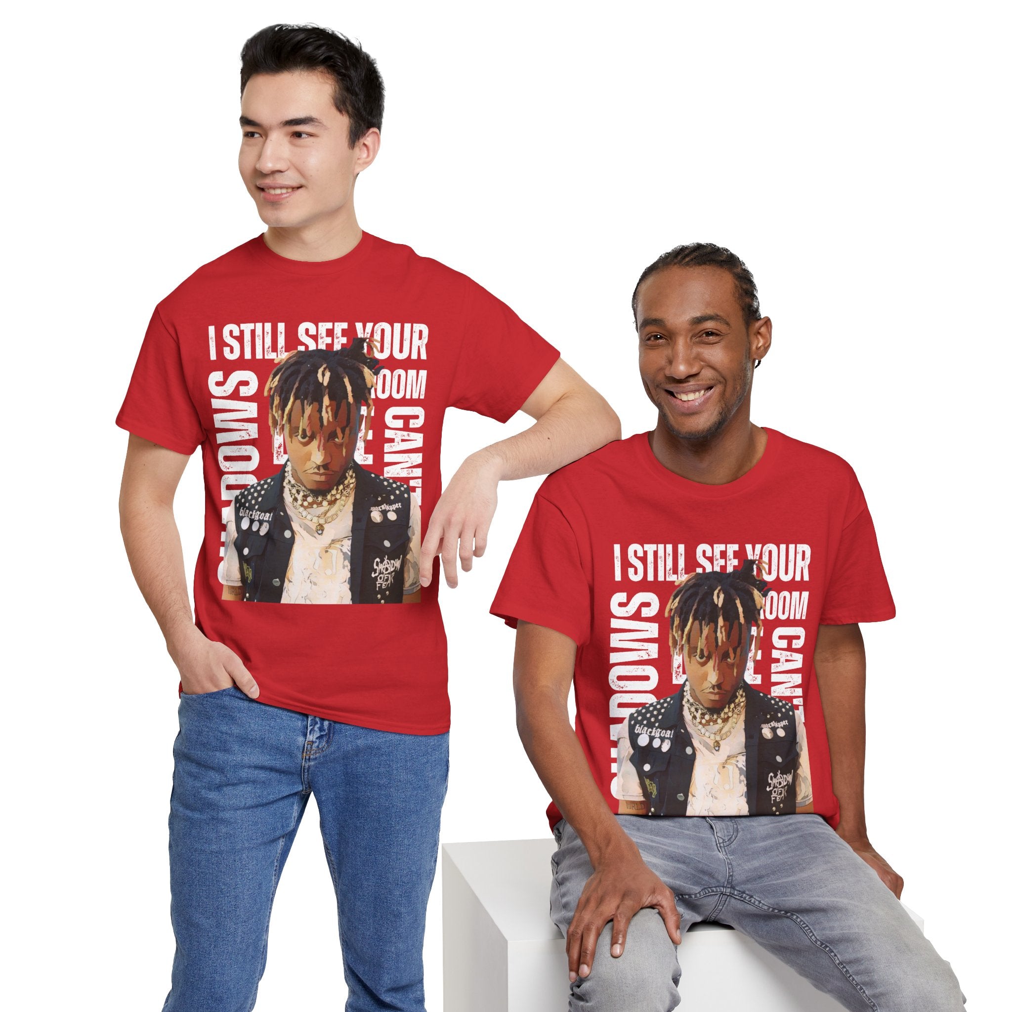 Juice WRLD Cartoon Design Tee — "I Still See Your Shadows in my Room" Graphic Shirt