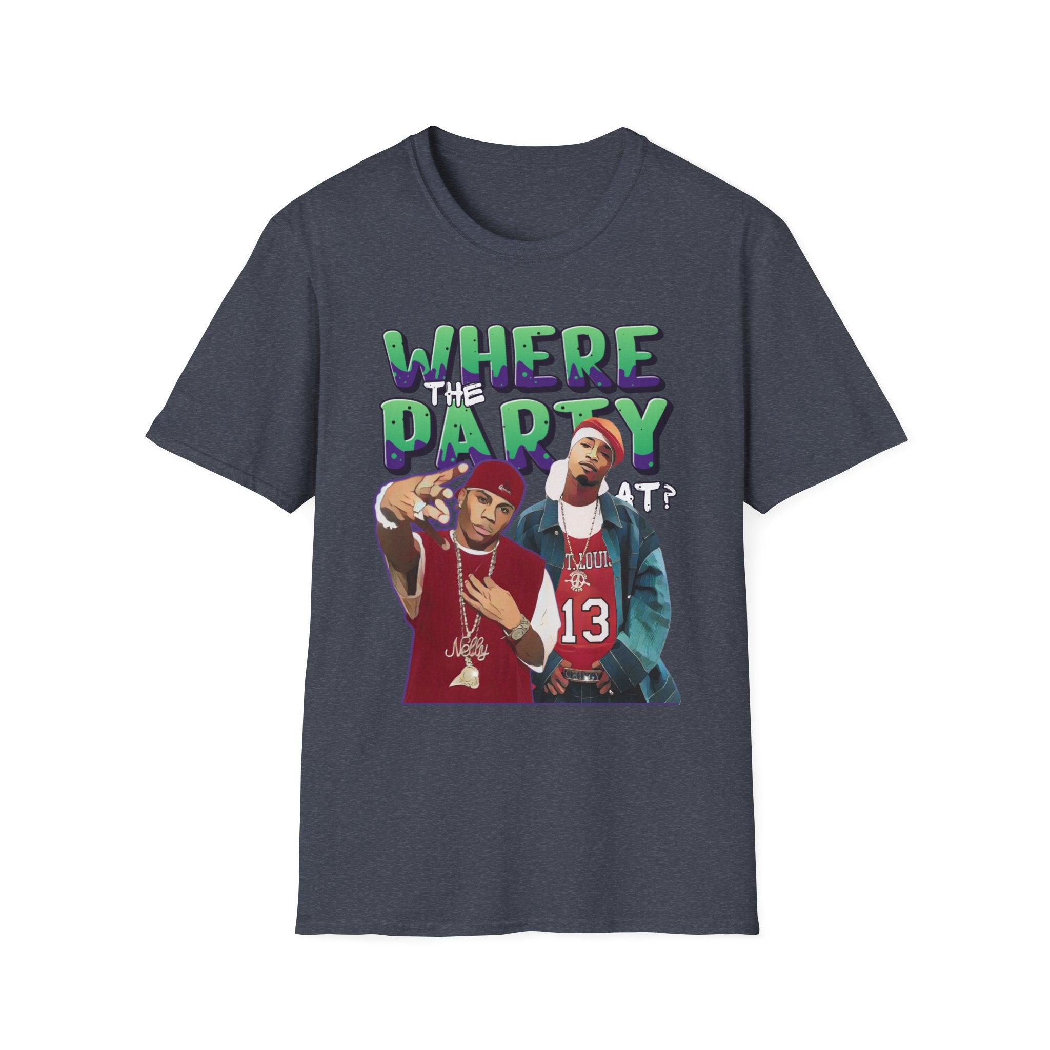 Nelly & Ja Rule Graphic T-Shirt — "Where The Party At?" Retro Hip-Hop Tee