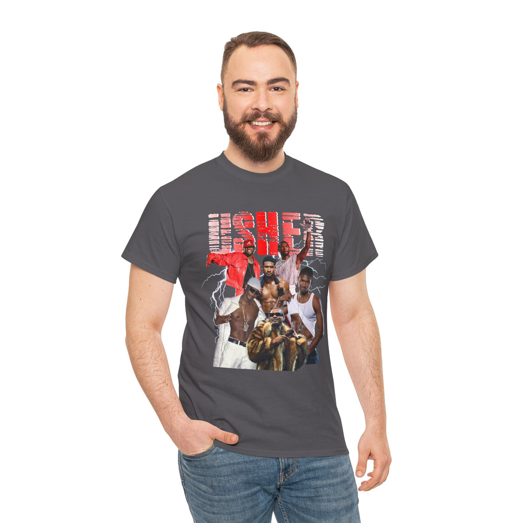 Usher Collage Graphic Tee — Retro R&B Concert Shirt