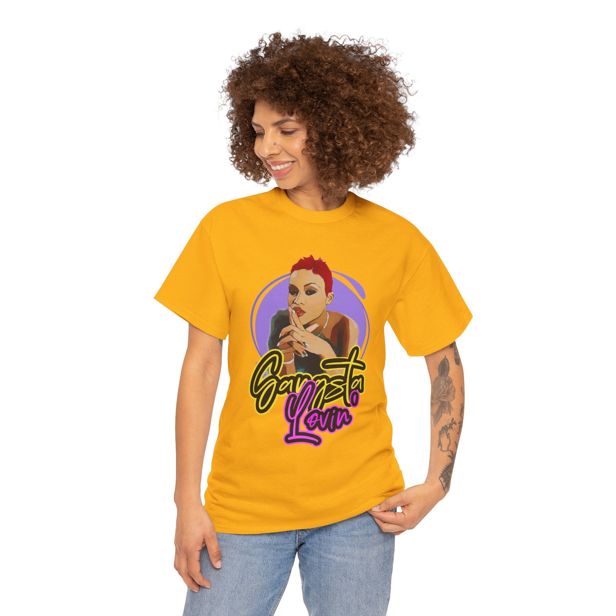 Eve T-Shirt — Gangsta Lovin' Graphic Cartoon Tee (Retro Rap Portrait)