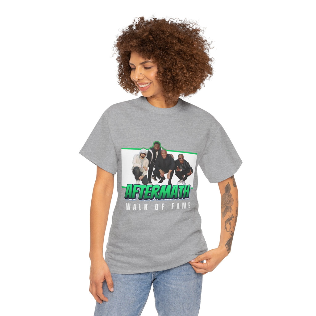 Em, Dre, Snoop, 50 - Unisex Heavy Cotton Tee - "Aftermath" Walk of Fame Graphic Tee