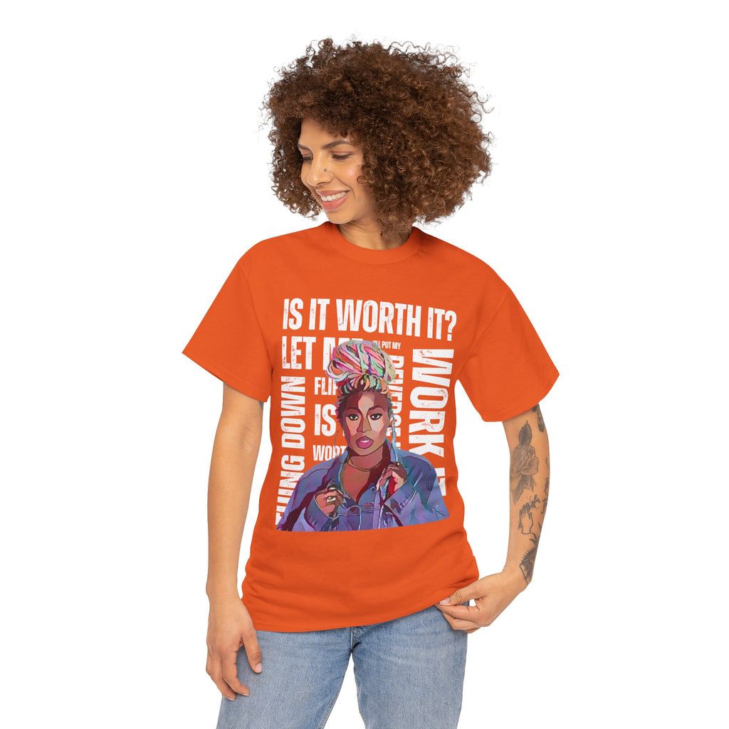 Missy Elliot Graphic Tee — “Is It Worth It? Let me Work It”