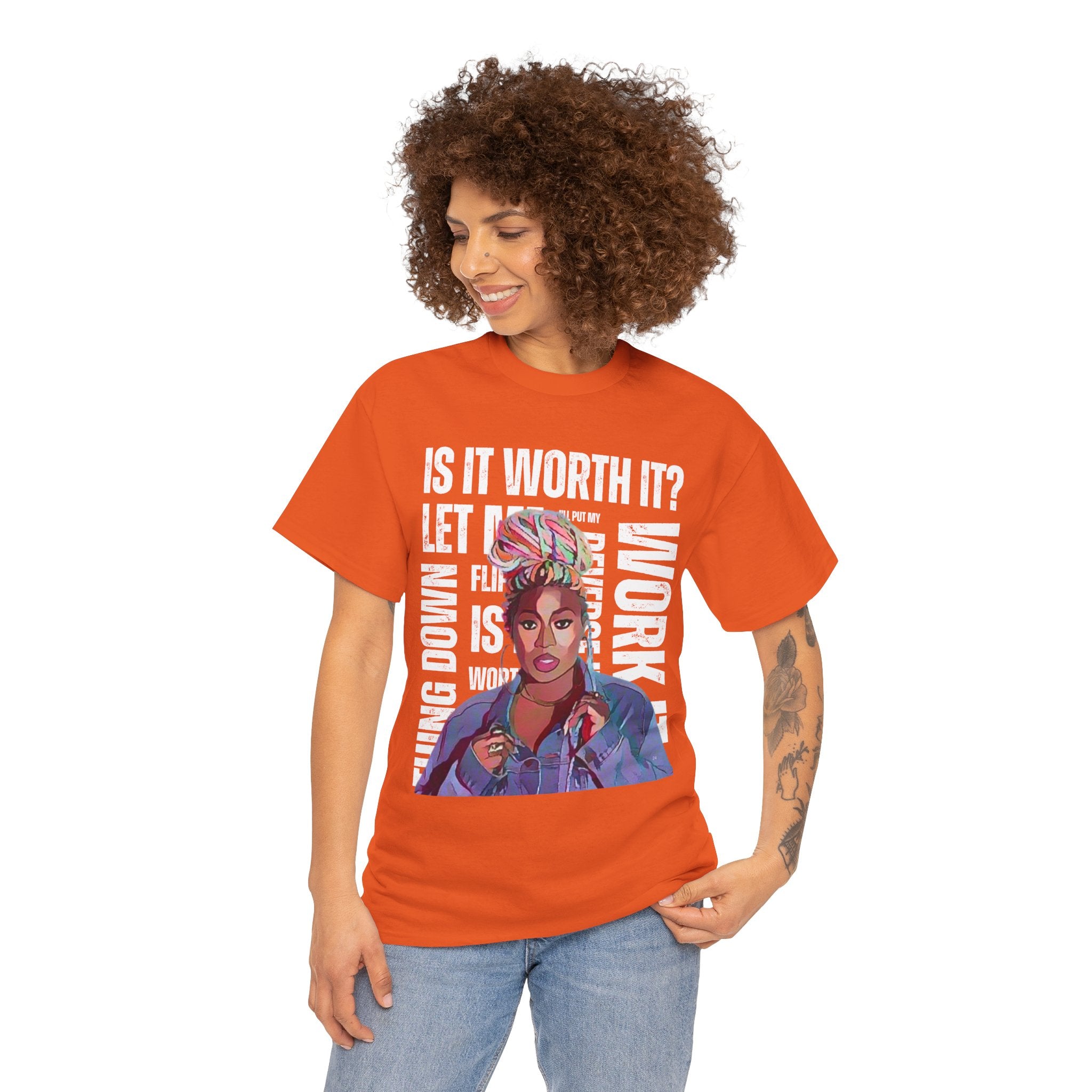 Missy Elliot Graphic Tee — “Is It Worth It? Let me Work It”