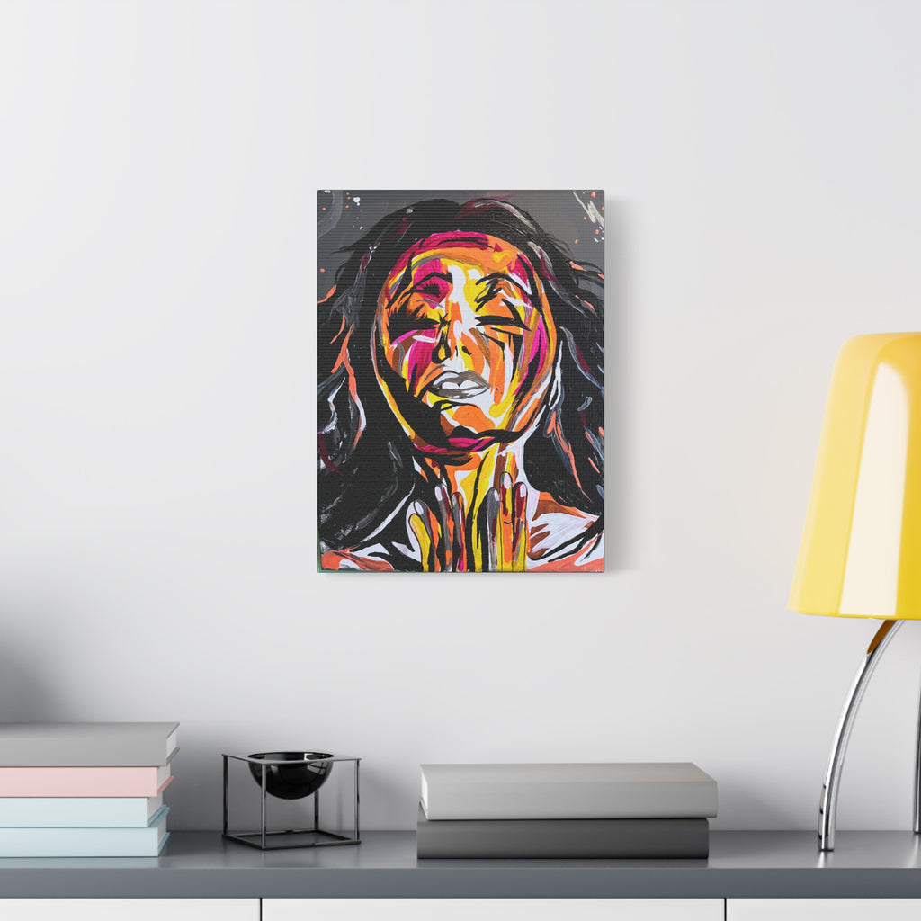 'Unbound' - Abstract Colorful Woman Portrait Canvas - Modern Expressionist Wall Art