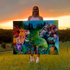 In Another Life - Large hand-painted acrylic artwork.