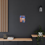 "Desire" - Abstract Expressionist Canvas Wall Art — Colorful Reclining Figure Matte Stretched Canvas