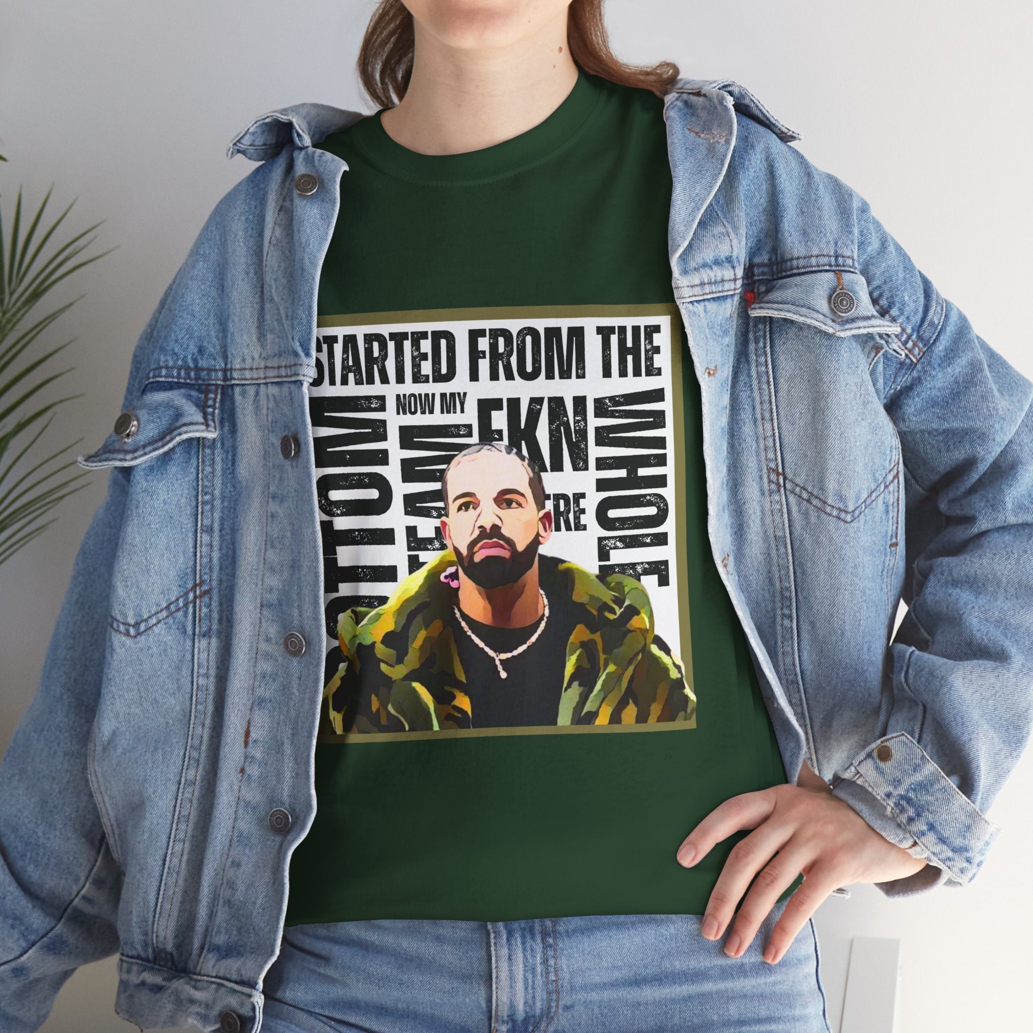 Drake "Started From The Bottom" Graphic Cartoon Tee