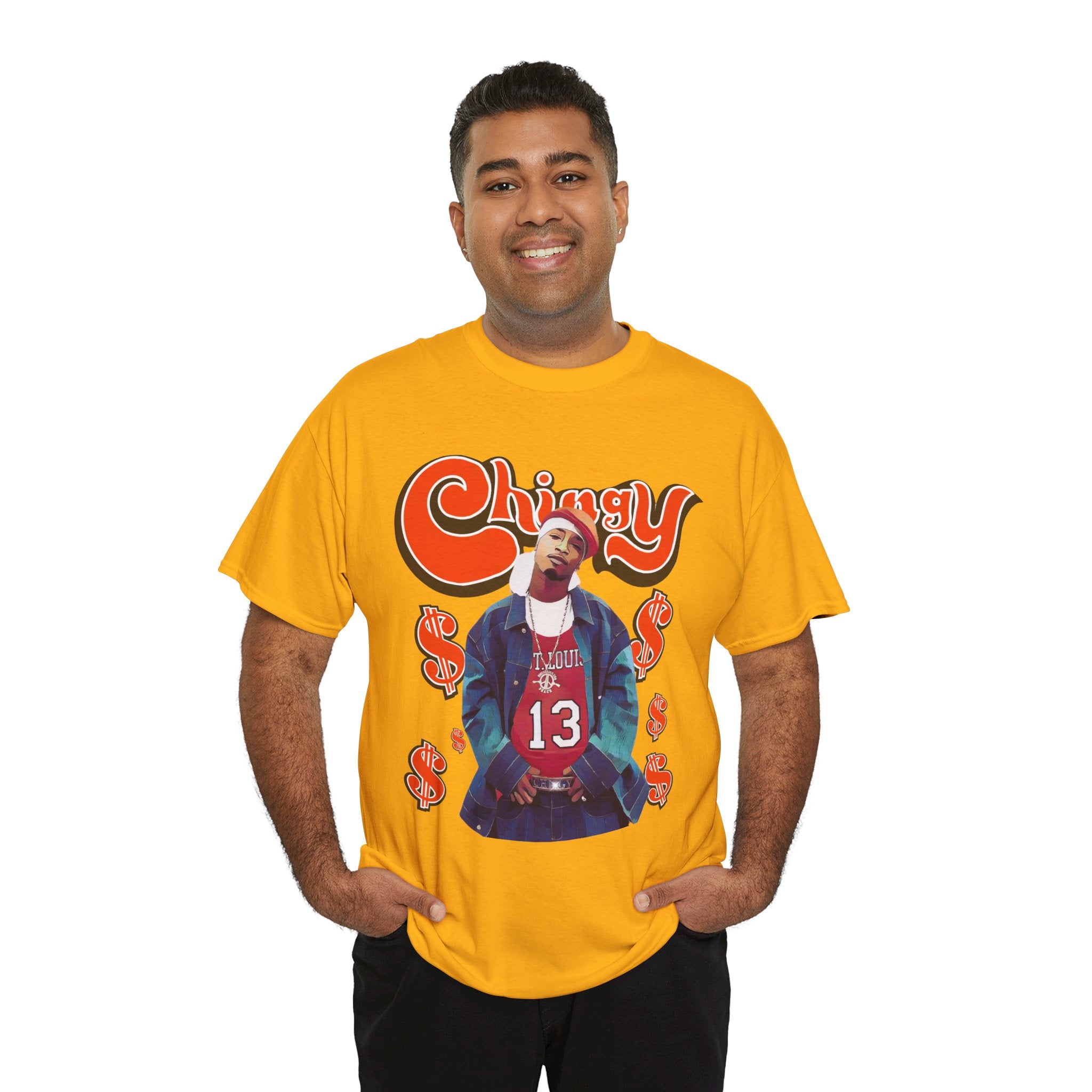 Chingy Retro Rap Tee — "Chingy" Graphic Shirt with Dollar Sign Motif
