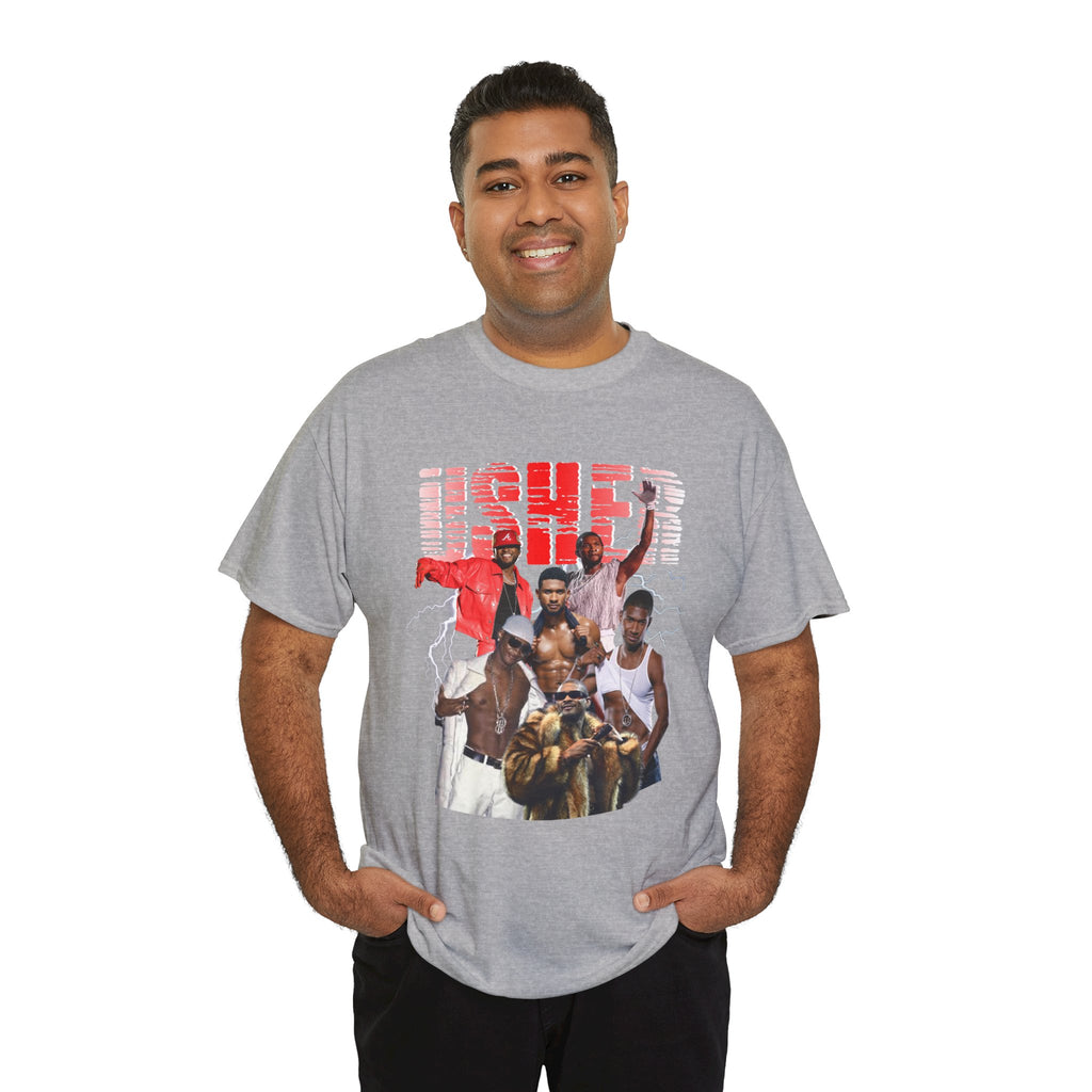 Usher Collage Graphic Tee — Retro R&B Concert Shirt
