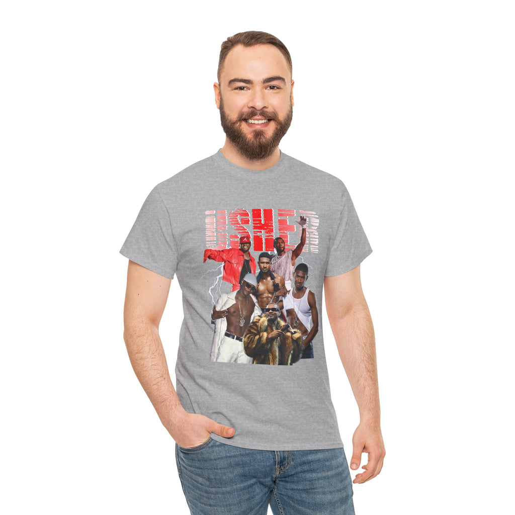 Usher Collage Graphic Tee — Retro R&B Concert Shirt