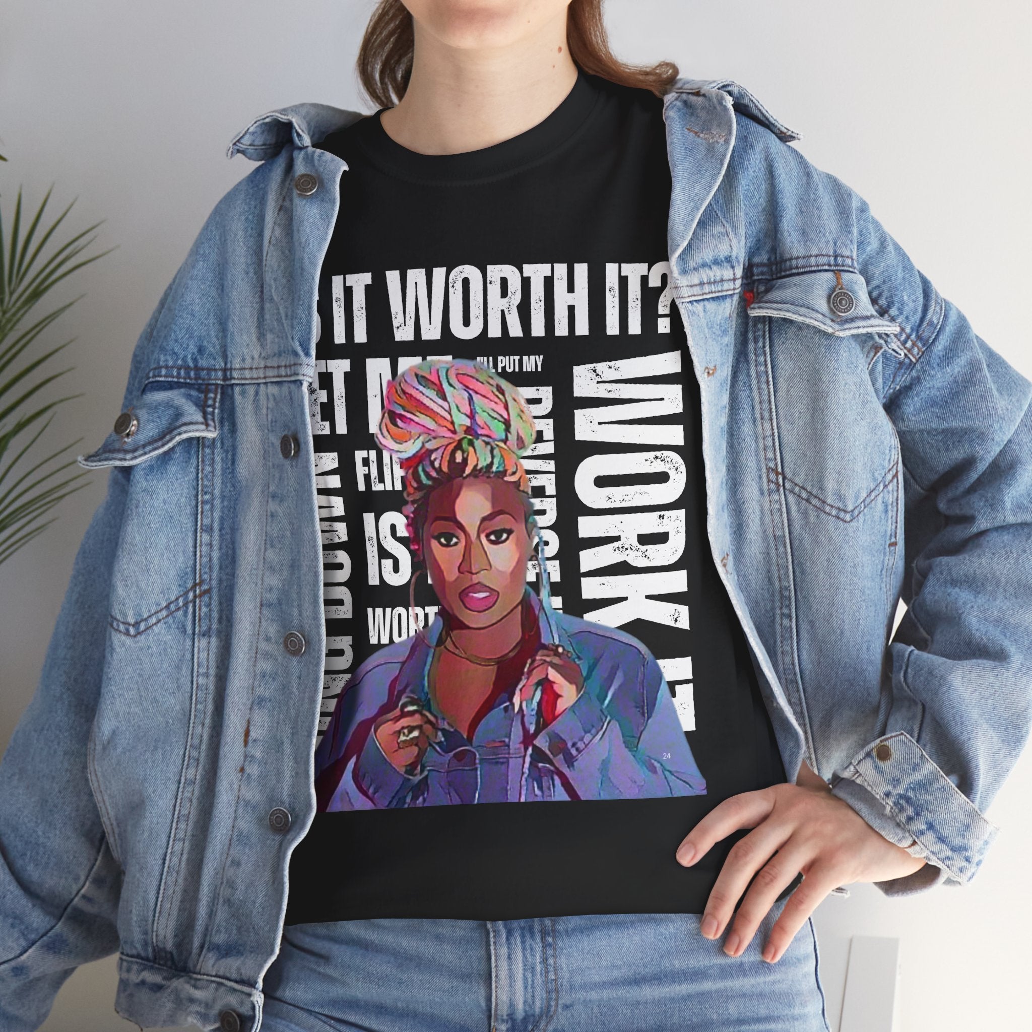 Missy Elliot Graphic Tee — “Is It Worth It? Let me Work It”