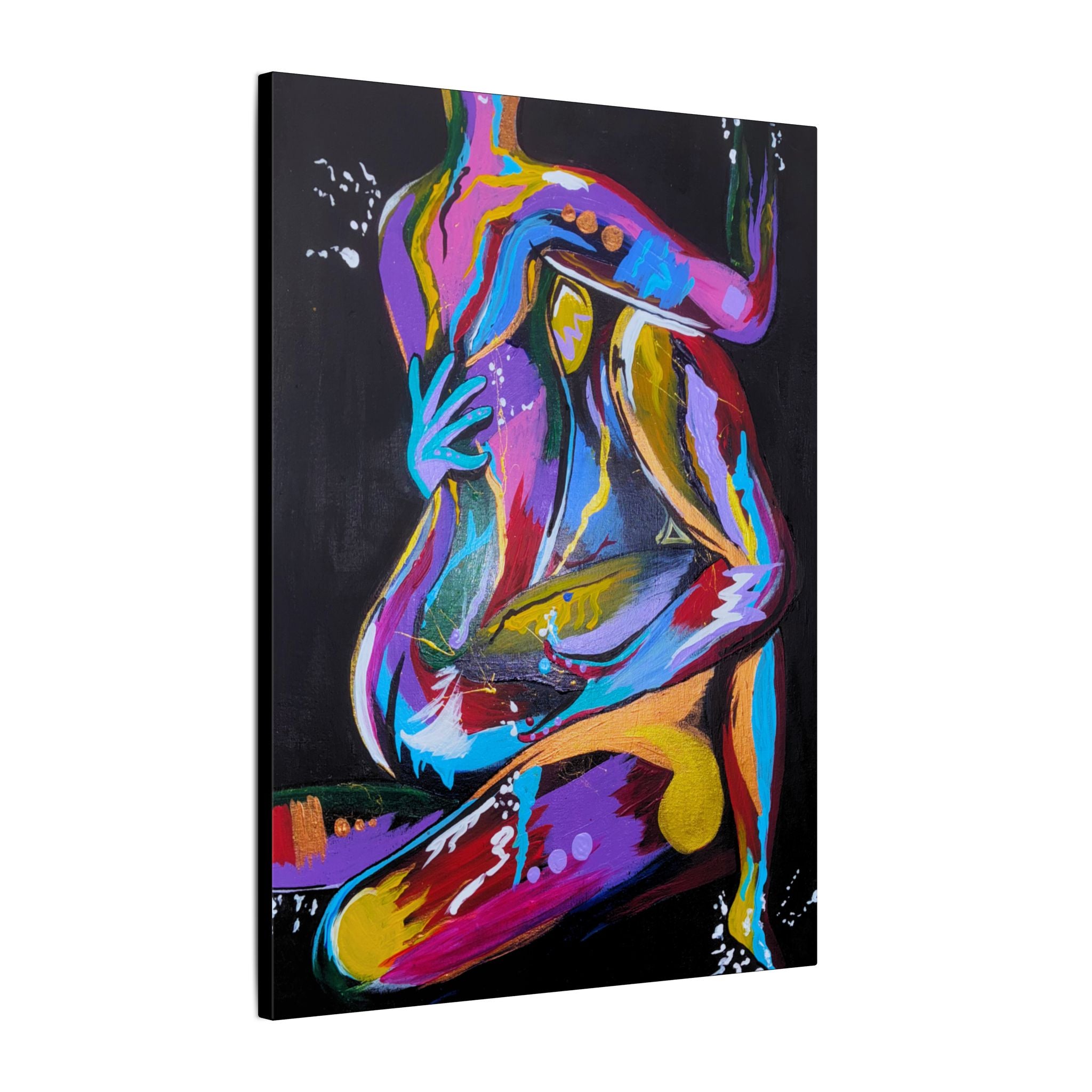 'Last Weekend' - Abstract Colorful Sensual Canvas Print — Matte Stretched Wall Art
