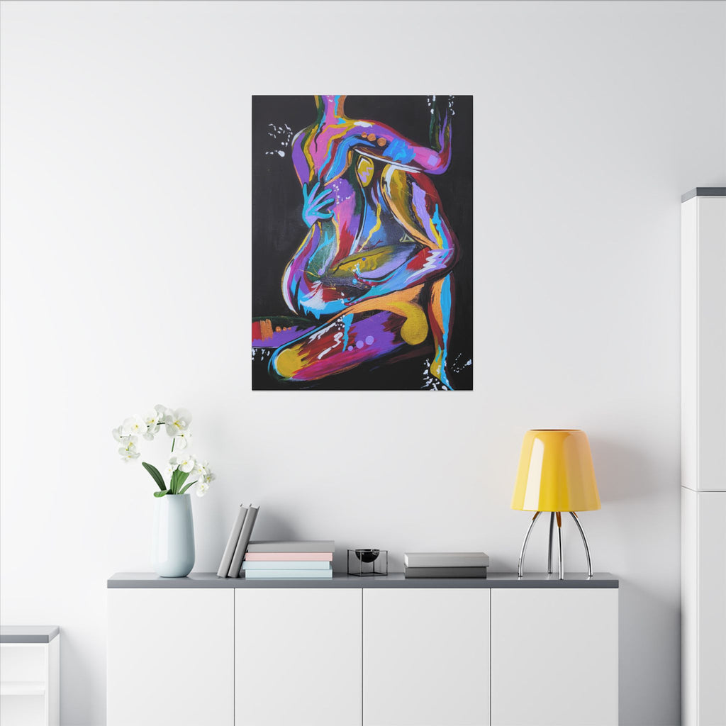 'Last Weekend' - Abstract Colorful Sensual Canvas Print — Matte Stretched Wall Art