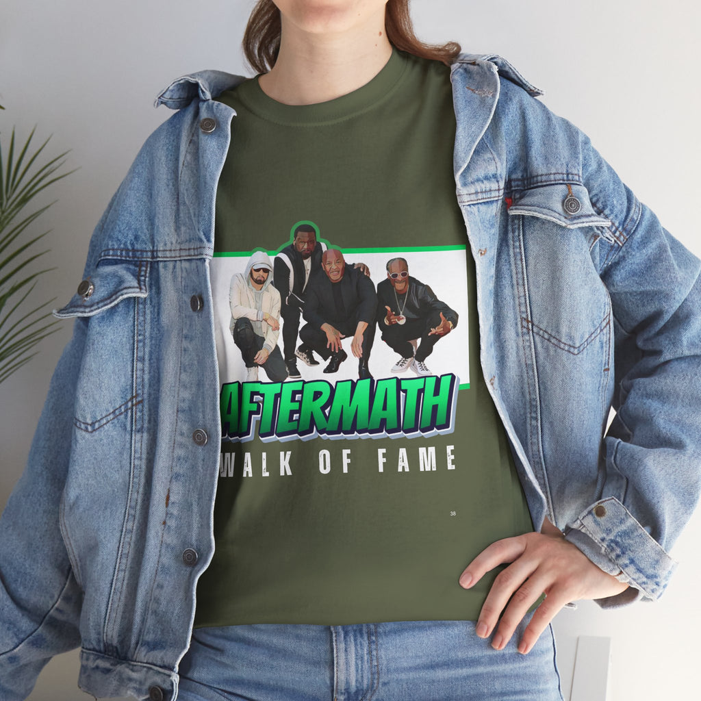 Em, Dre, Snoop, 50 - Unisex Heavy Cotton Tee - "Aftermath" Walk of Fame Graphic Tee