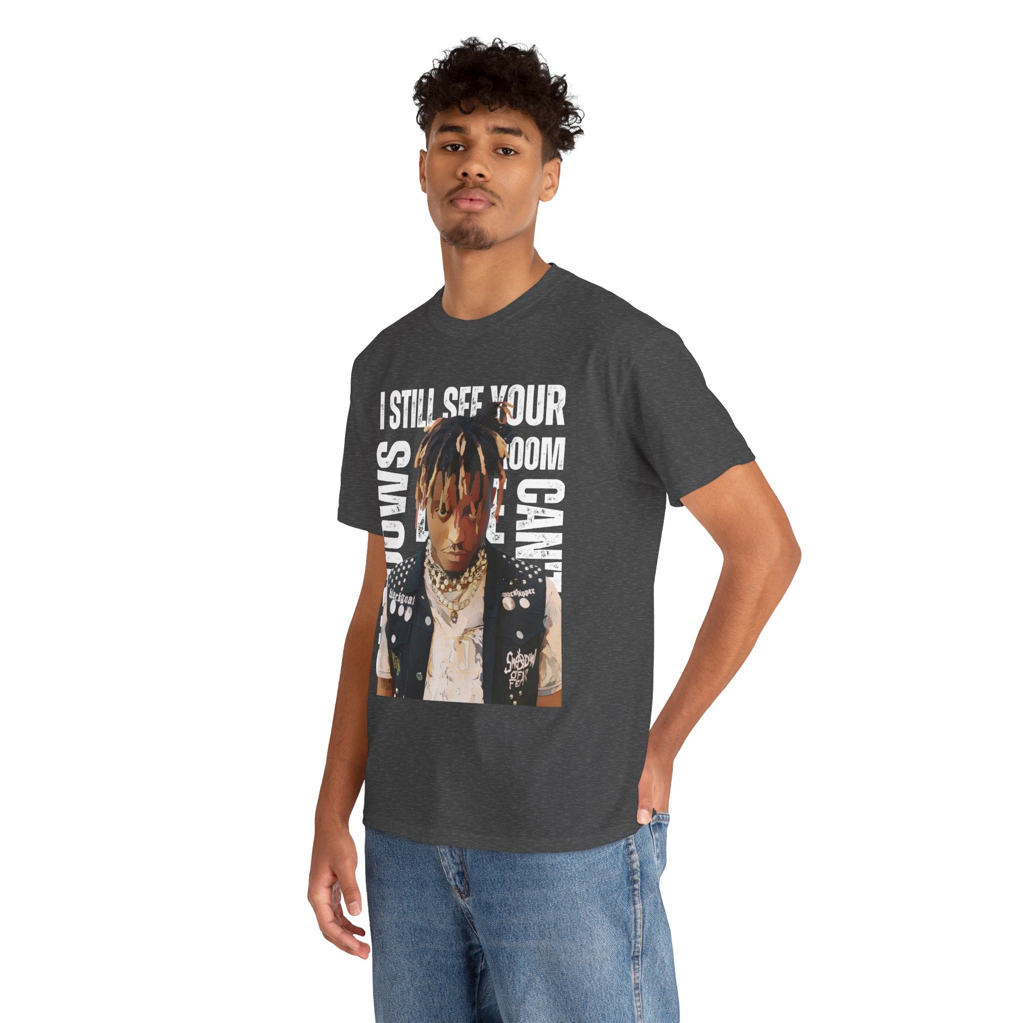 Juice WRLD Cartoon Design Tee — "I Still See Your Shadows in my Room" Graphic Shirt