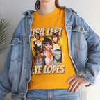 Lisa Left Eye Lopes Graphic Tee — Retro Collage Photo Design with 'Lisa Left Eve Lopes' Text