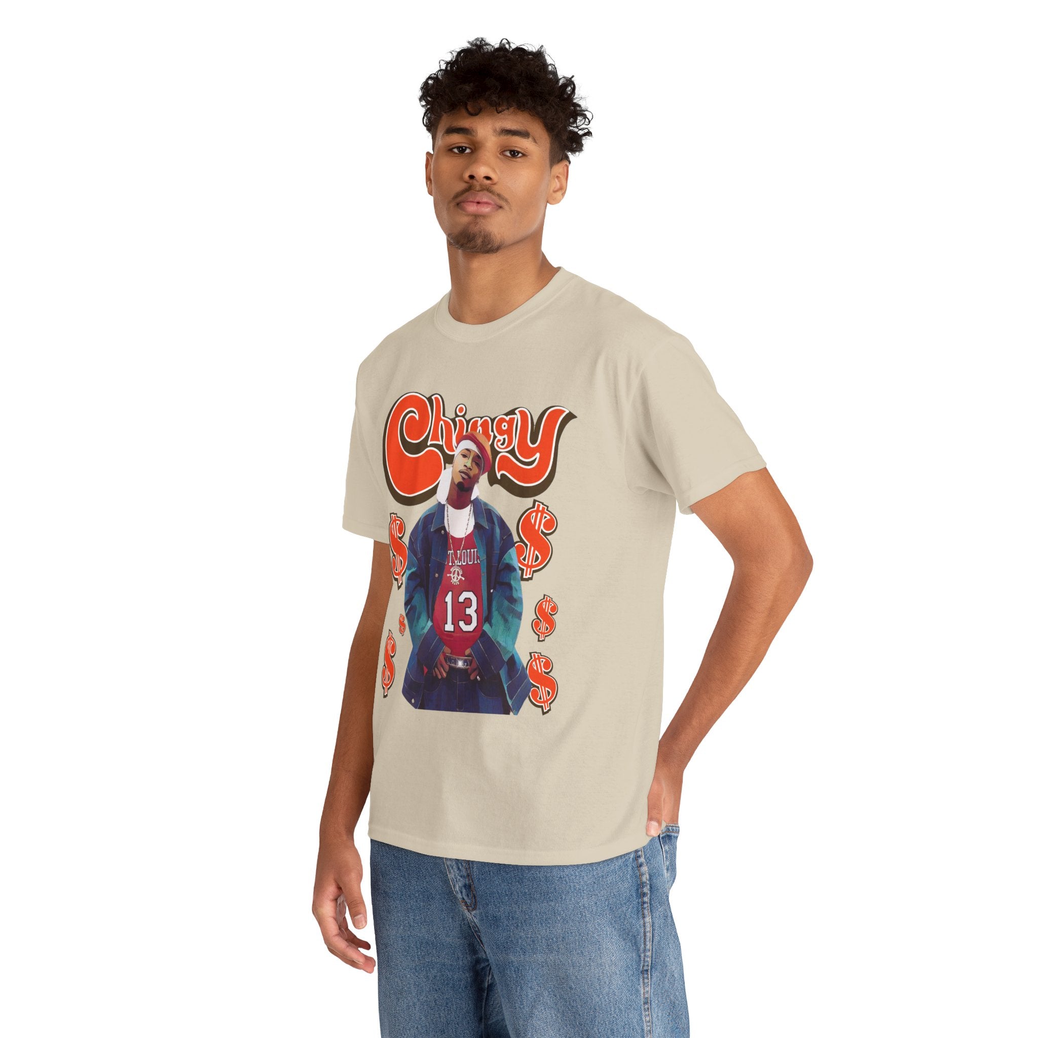 Chingy Retro Rap Tee — "Chingy" Graphic Shirt with Dollar Sign Motif