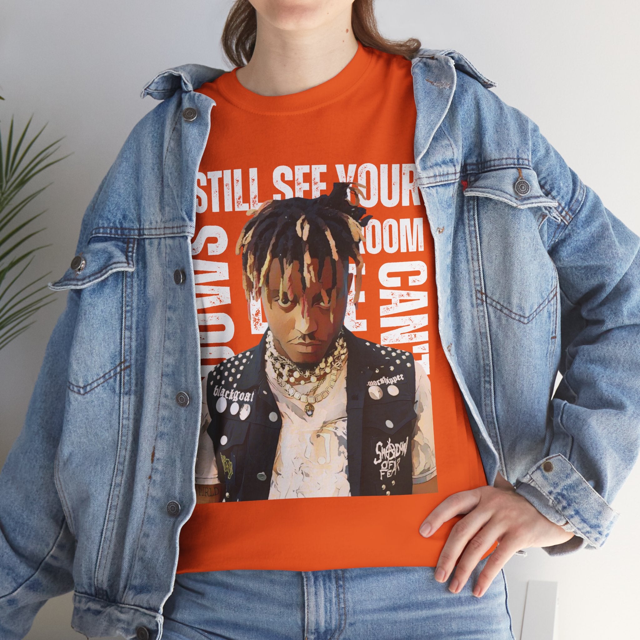 Juice WRLD Cartoon Design Tee — "I Still See Your Shadows in my Room" Graphic Shirt
