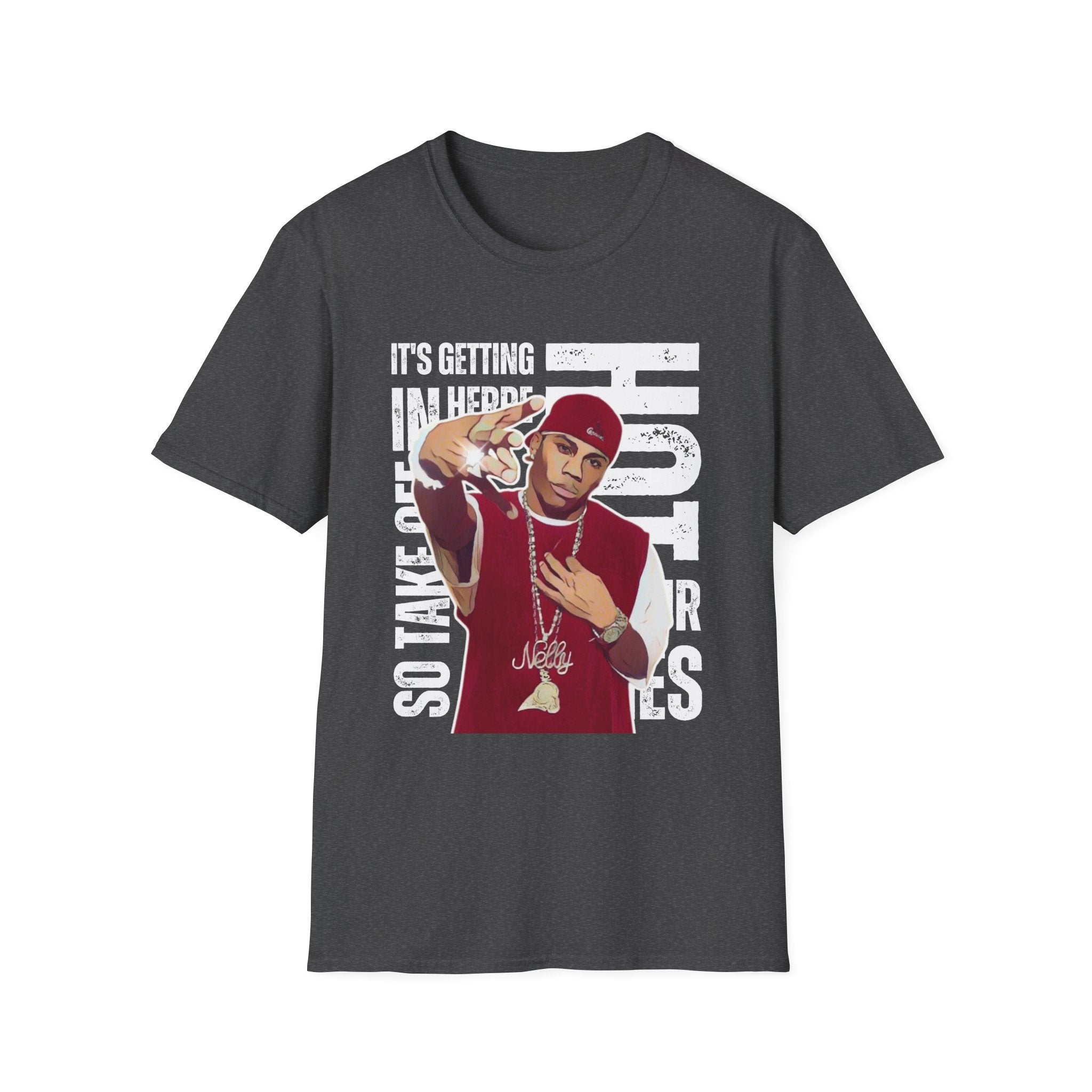 Nelly Hip-Hop Graphic T-Shirt – “It’s Getting Hot In Here” Rap Cartoon GraphicTee
