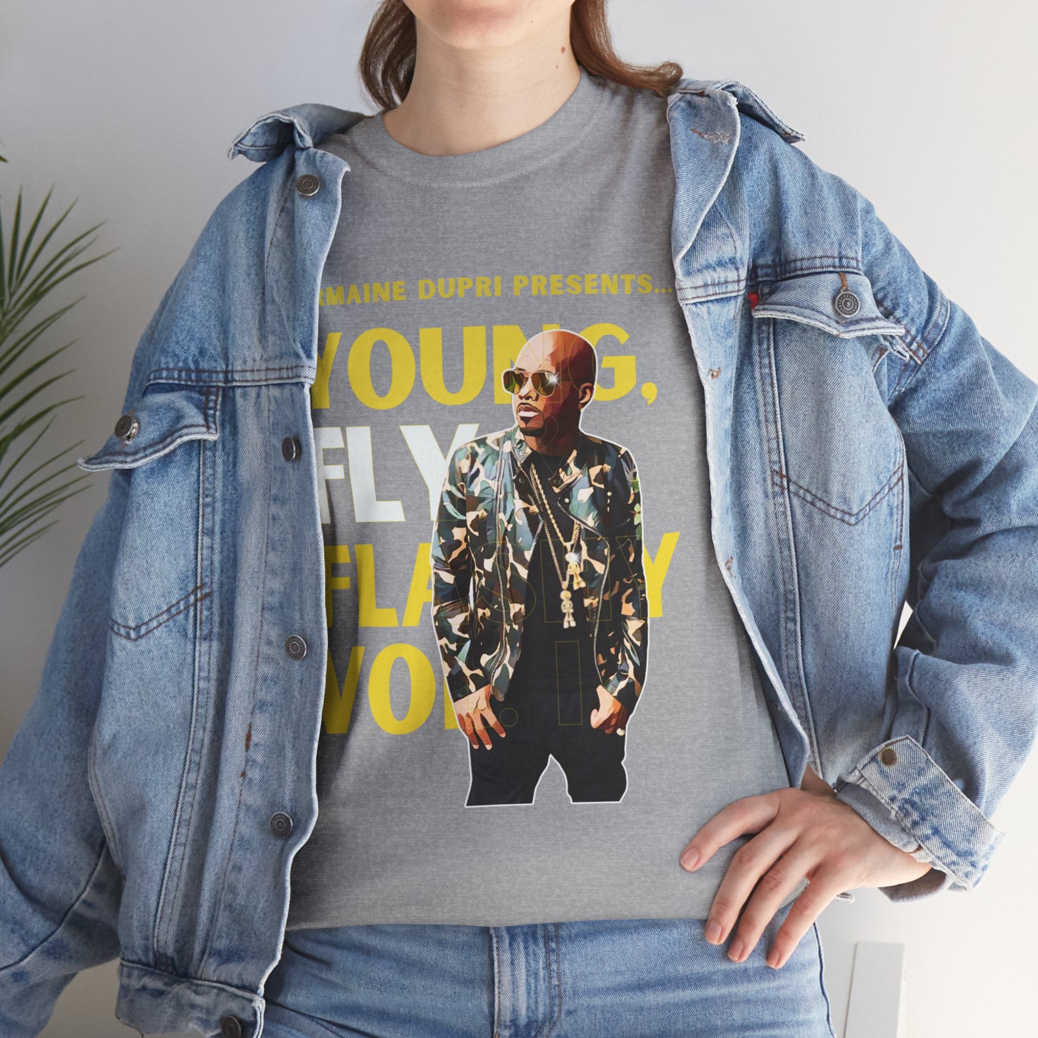 Jermaine Dupri T-Shirt — "Young, Fly Flashy" Album Cover Deisgn Tee