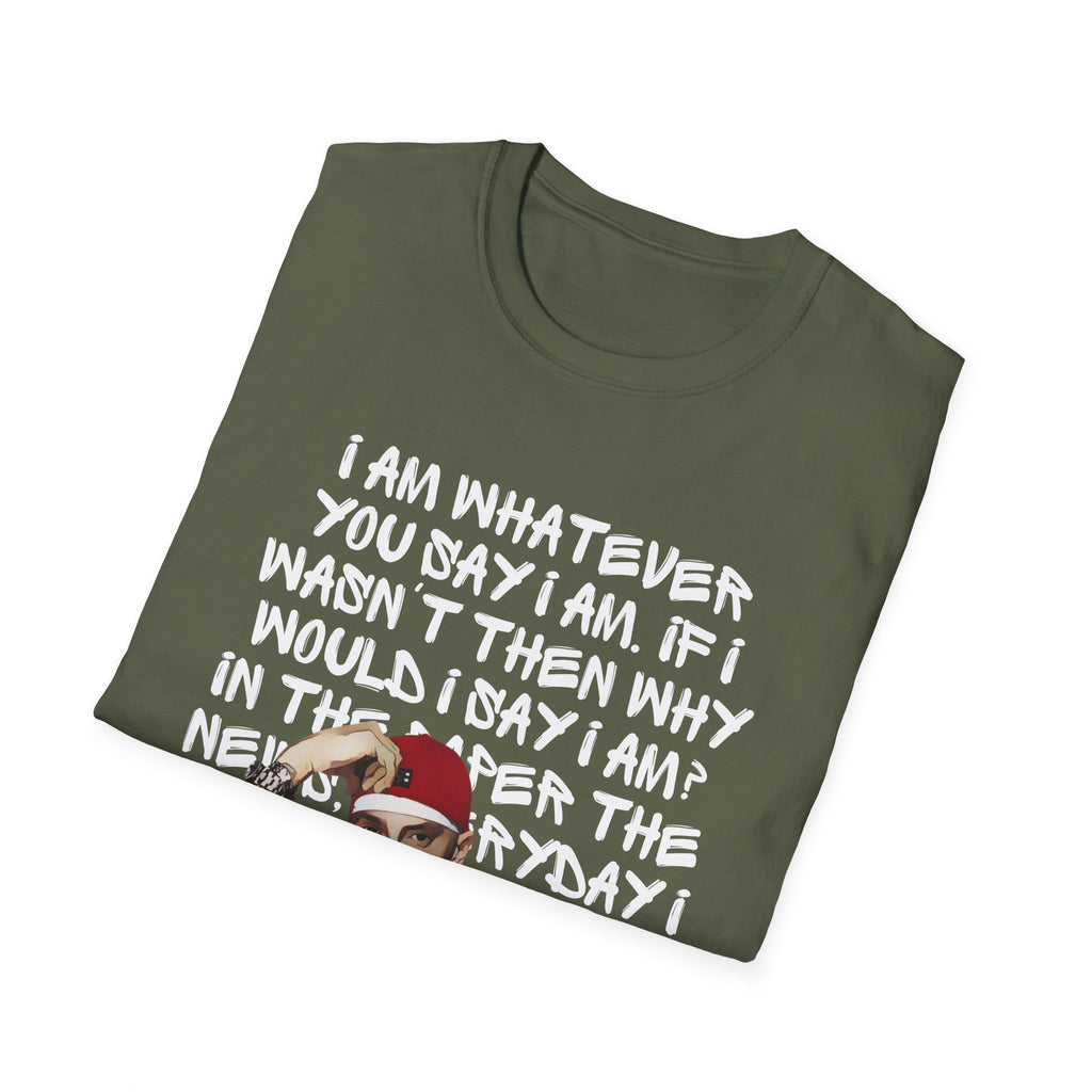 Em - Whatever You Say I Am — Bold Typographic Quote with Cartoon Graphic