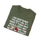 Em - Whatever You Say I Am — Bold Typographic Quote with Cartoon Graphic
