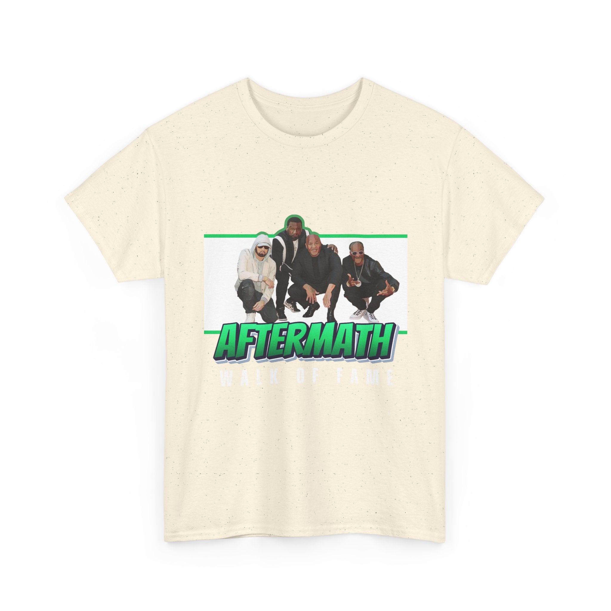 Em, Dre, Snoop, 50 - Unisex Heavy Cotton Tee - "Aftermath" Walk of Fame Graphic Tee