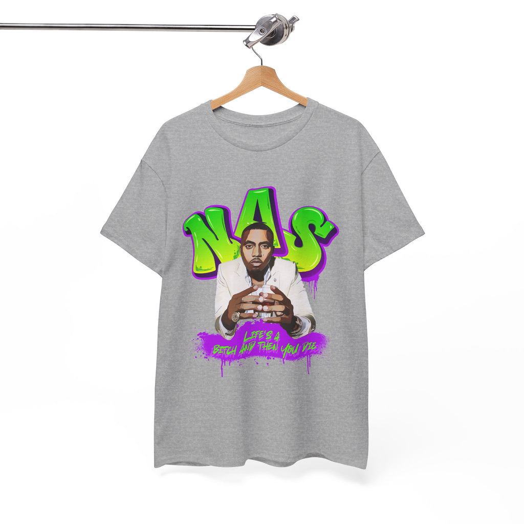 Nas Graphic Tee — Retro Graffiti Hip-Hop Tribute Shirt - Lifes a B*