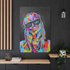 Rap Art - Lil' Wayne Urban Art Portrait Canvas — Colorful Matte Stretched Wall Art