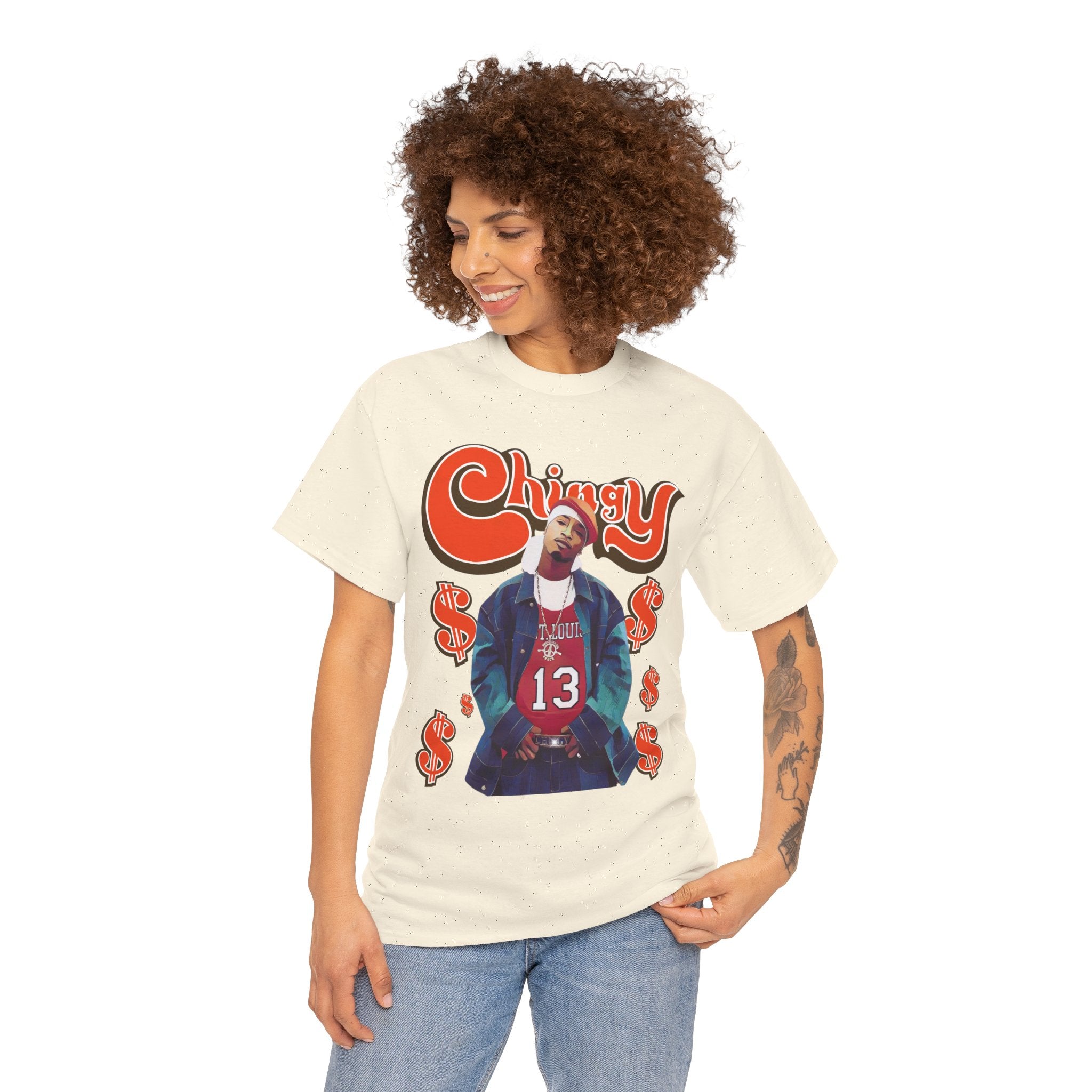 Chingy Retro Rap Tee — "Chingy" Graphic Shirt with Dollar Sign Motif