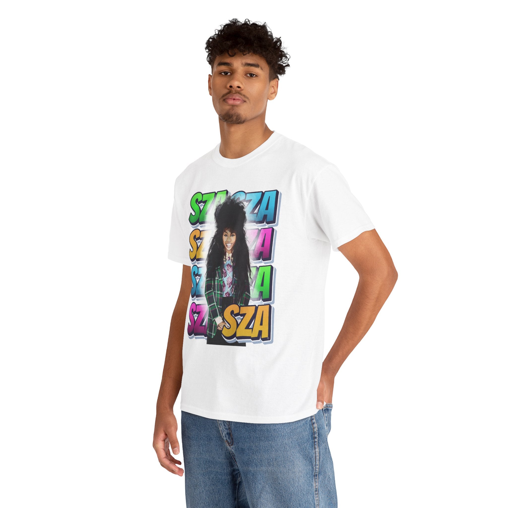 Sza Portrait Graphic Tee — Colorful Retro SZA Fan Shirt