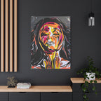 'Unbound' - Abstract Colorful Woman Portrait Canvas - Modern Expressionist Wall Art