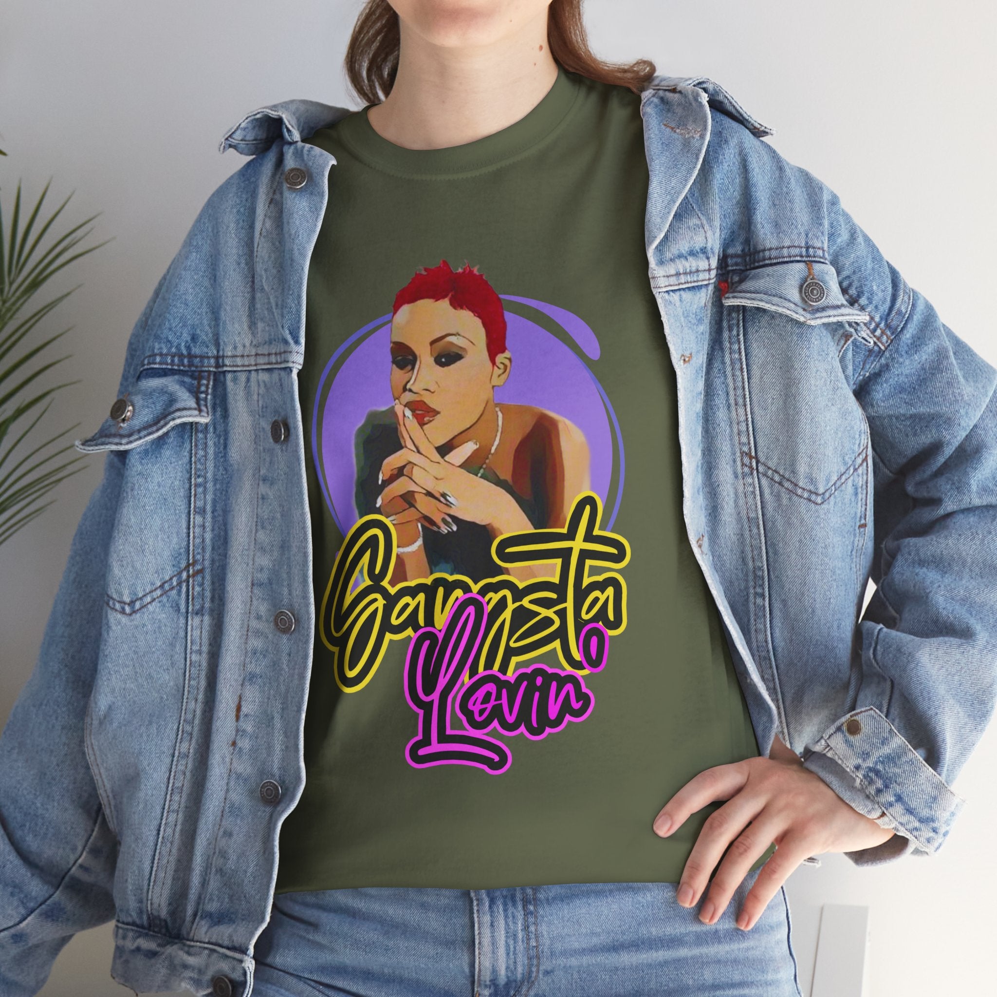 Eve T-Shirt — Gangsta Lovin' Graphic Cartoon Tee (Retro Rap Portrait)