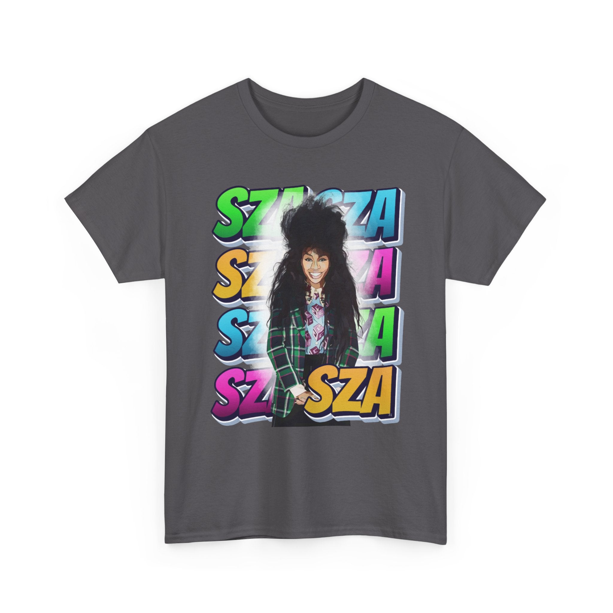 Sza Portrait Graphic Tee — Colorful Retro SZA Fan Shirt