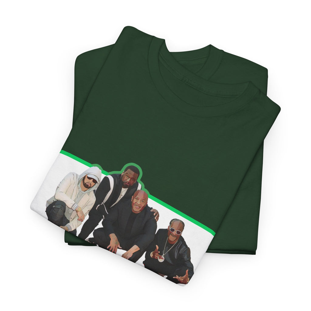 Em, Dre, Snoop, 50 - Unisex Heavy Cotton Tee - "Aftermath" Walk of Fame Graphic Tee