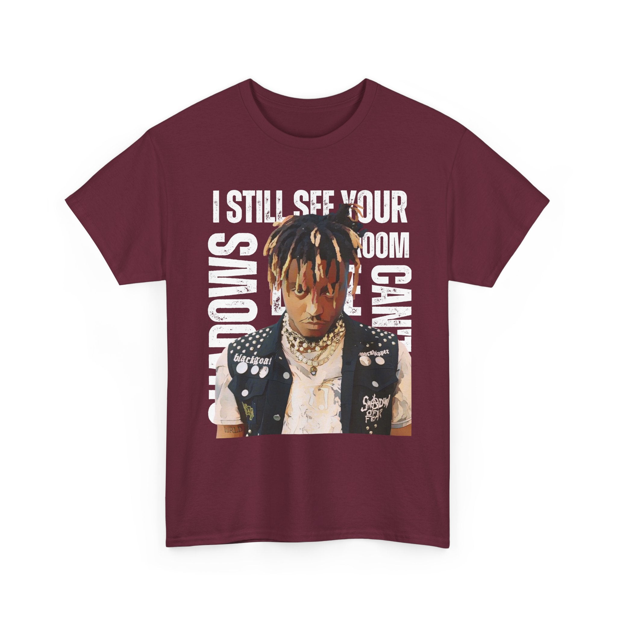 Juice WRLD Cartoon Design Tee — "I Still See Your Shadows in my Room" Graphic Shirt