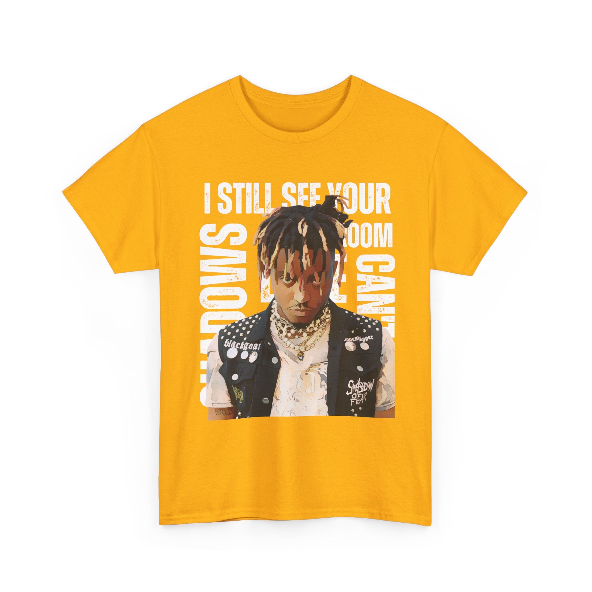 Juice WRLD Cartoon Design Tee — "I Still See Your Shadows in my Room" Graphic Shirt