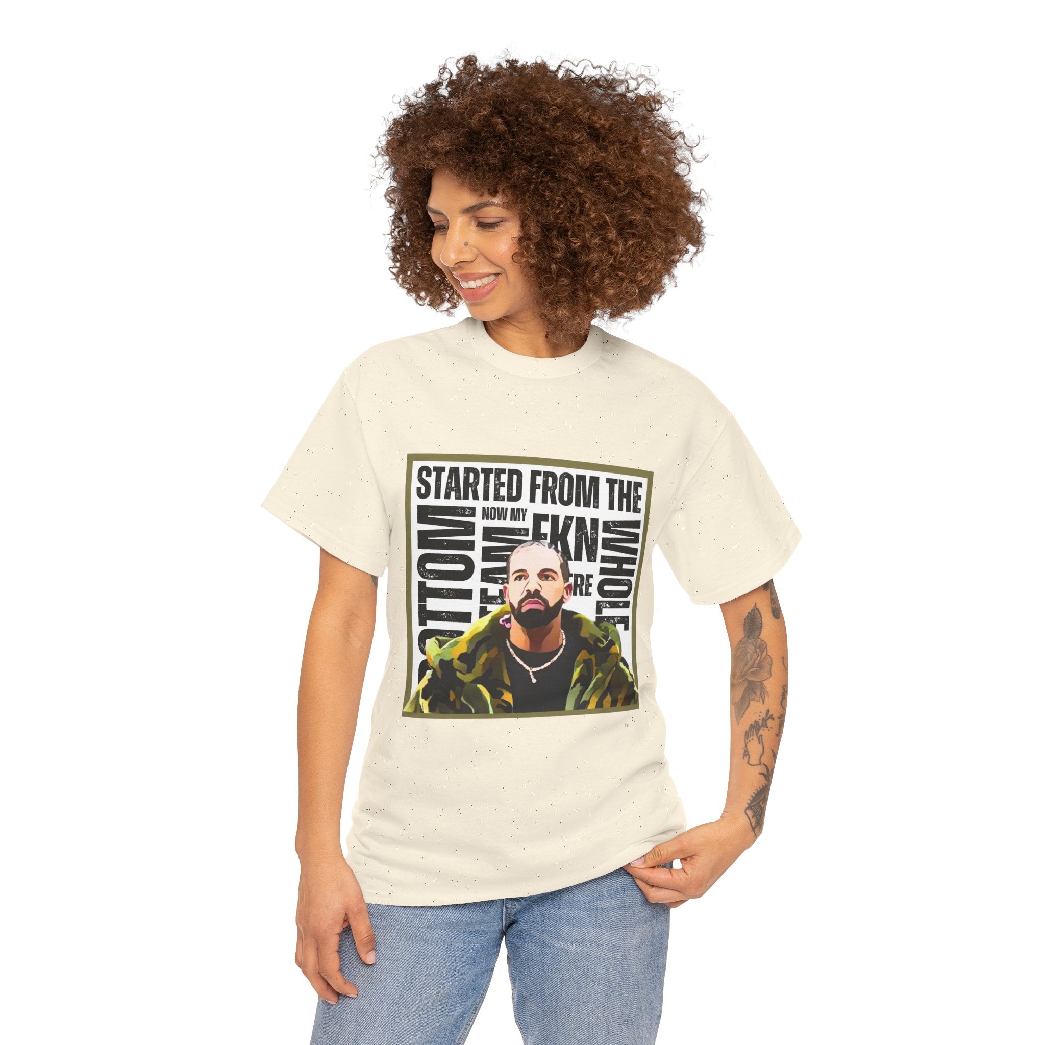 Drake "Started From The Bottom" Graphic Cartoon Tee
