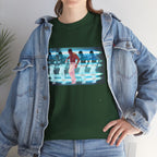 Usher Retro Dance Tee — Glitchy Neon Graphic T-Shirt